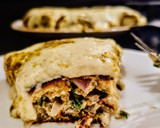 Foto del paso 8 de la receta: Tortilla - Pizza🍕con🍅 Tomate Seco y Pesto de Albahaca🌿...!