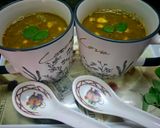 A picture of step 4 of Drumstick or Moringa Leaves and Sweet Corn Soup.