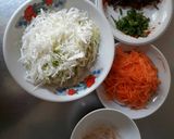 Foto langkah ke 1 dari resep Colourfull Vegetable Porridge (bubur warna warni).