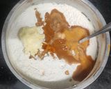 A picture of step 2 of Ribbon pakoda.