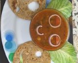 A picture of step 11 of Chole with smily puri.