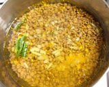 A picture of step 1 of Sabut Masoor Dal (Whole Red Lentil Curry).