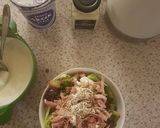 A picture of step 5 of Pea and Ham Salad.