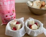 A picture of step 4 of Strawberry Condensed Milk Bread Pudding.