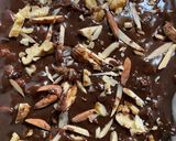 A picture of step 4 of Caramel Chocolate Fudge.