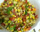A picture of step 4 of Corn Bhel.