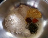 A picture of step 1 of Mathri.
