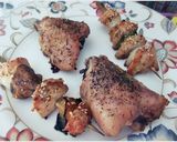 Foto del paso 3 de la receta Contramuslos de pollo y brochetas de pavo al horno