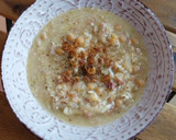 Foto del paso 10 de la receta: Sopa de cebolla con garbanzos, jamón y huevo
