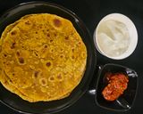 A picture of step 2 of Moong paratha (protein rich).