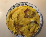 A picture of step 3 of California Farm Crispy Blue Cheese Omelette.