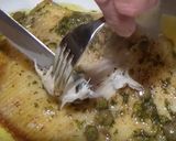 A picture of step 9 of Skate wing with a brown butter and caper sauce.