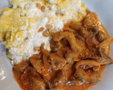 Gombapaprikás juhtúrós puliszkával recept fázis 10 fotója