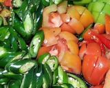 Foto langkah ke 1 dari resep Timis Gajih jamur Kucai Cabe Ijo.