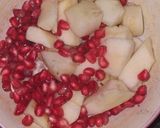 A picture of step 1 of Apple pomegranate milkshake.