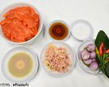 รูปขั้นตอนการทำที่ 1 ของ พล่าแซลมอนซาซิมิ