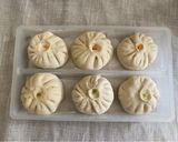 A picture of step 14 of Chinese steamed vegetable buns.