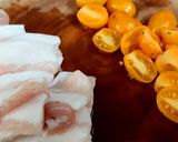 Hình bước làm 1 của món Măng tây cà chua xào thịt