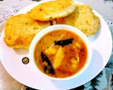 A picture of step 3 of Aloo ki Sabzi Aur Kachodi.