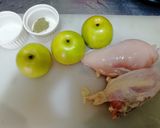 Foto del paso 1 de la receta: Pollo en reducción de manzana verde y chicharrones de champiñone