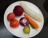 मिक्स वेजिटेबल सलाद (Mix vegetable salad recipe in hindi) रेसिपी चरण 1 फोटो