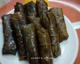 Warag Anab (Daun anggur isi daging&nasi) langkah memasak 18 foto