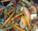 A picture of step 4 of Beef Stir-Fry with Russian Salad.