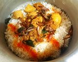 A picture of step 5 of Sindhi Biryani 😍.