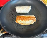 A picture of step 4 of Filipino Style Breakfast Burrito.