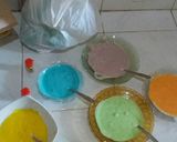 Foto langkah ke 4 dari resep Rainbow cake kukus simple.