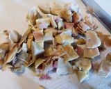 A picture of step 1 of Pork in a creamy artichoke sauce with saffron mash.