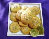 A picture of step 3 of Golden citrus crunch cookies.