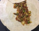 A picture of step 4 of Veg spring rolls.