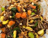 A picture of step 7 of Veggie Bibimbap.