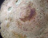 A picture of step 4 of Mung beans dosa with peanut chutney.