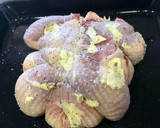 Foto del paso 14 de la receta: Pavo de Navidad con relleno de frutos secos, frutas, longaniza ibérica y cava