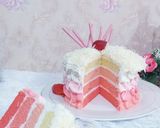 Foto langkah ke 12 dari resep 182. Ombre Cake Pinky Lovers (Bolu Kukus).