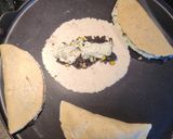A picture of step 6 of Quesadillas de Huitlacoche with Ricotta.