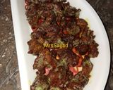 A picture of step 5 of Fried dry meat.