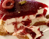 Foto del paso 14 de la receta: Tarta de queso y cerezas (sin horno)