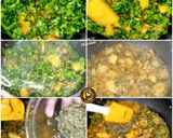 A picture of step 2 of Dhaba Style Aloo Palak/Dhaba Style Potato Spinach.