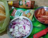 A picture of step 1 of Vegetable Burger.