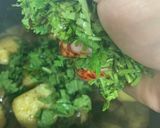 A picture of step 6 of Hary Masaly Ka Pulao (Green Pulao).