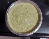 A picture of step 2 of Hara Moong chilla.