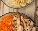 A picture of step 1 of Pasta and Chicken Salad.