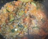 A picture of step 4 of Spaghetti Zucchini Bolognese.