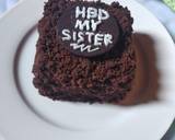Simple Birthday Cake Brownies langkah memasak 9 foto