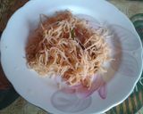 A picture of step 6 of Garlic noodles.