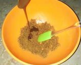 A picture of step 2 of No bake chocolate ceremal tart.