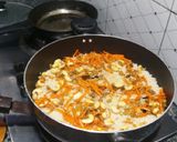 A picture of step 6 of Afgani Pulao.
